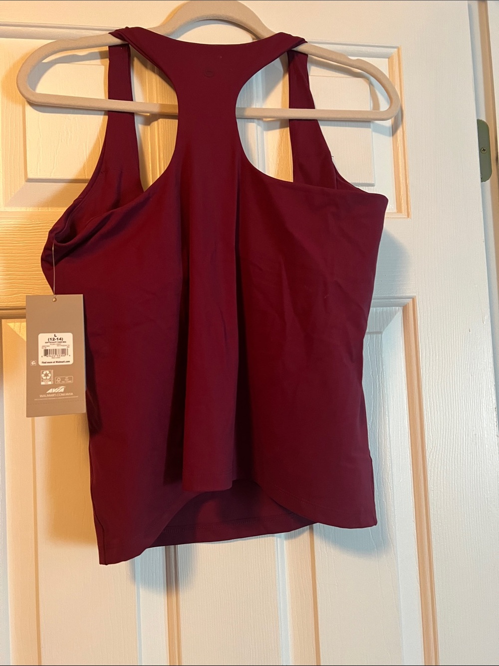 Avia Women's Burgundy Racerback Tank Top - Picture 4 of 4